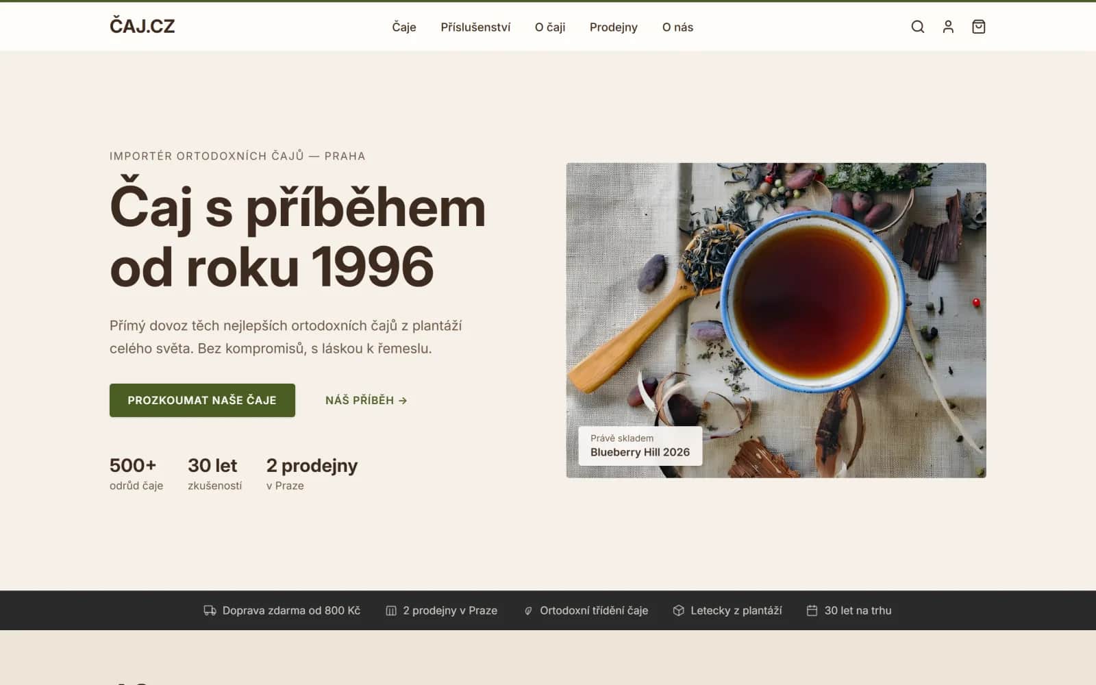 ČAJ.cz — E-shop