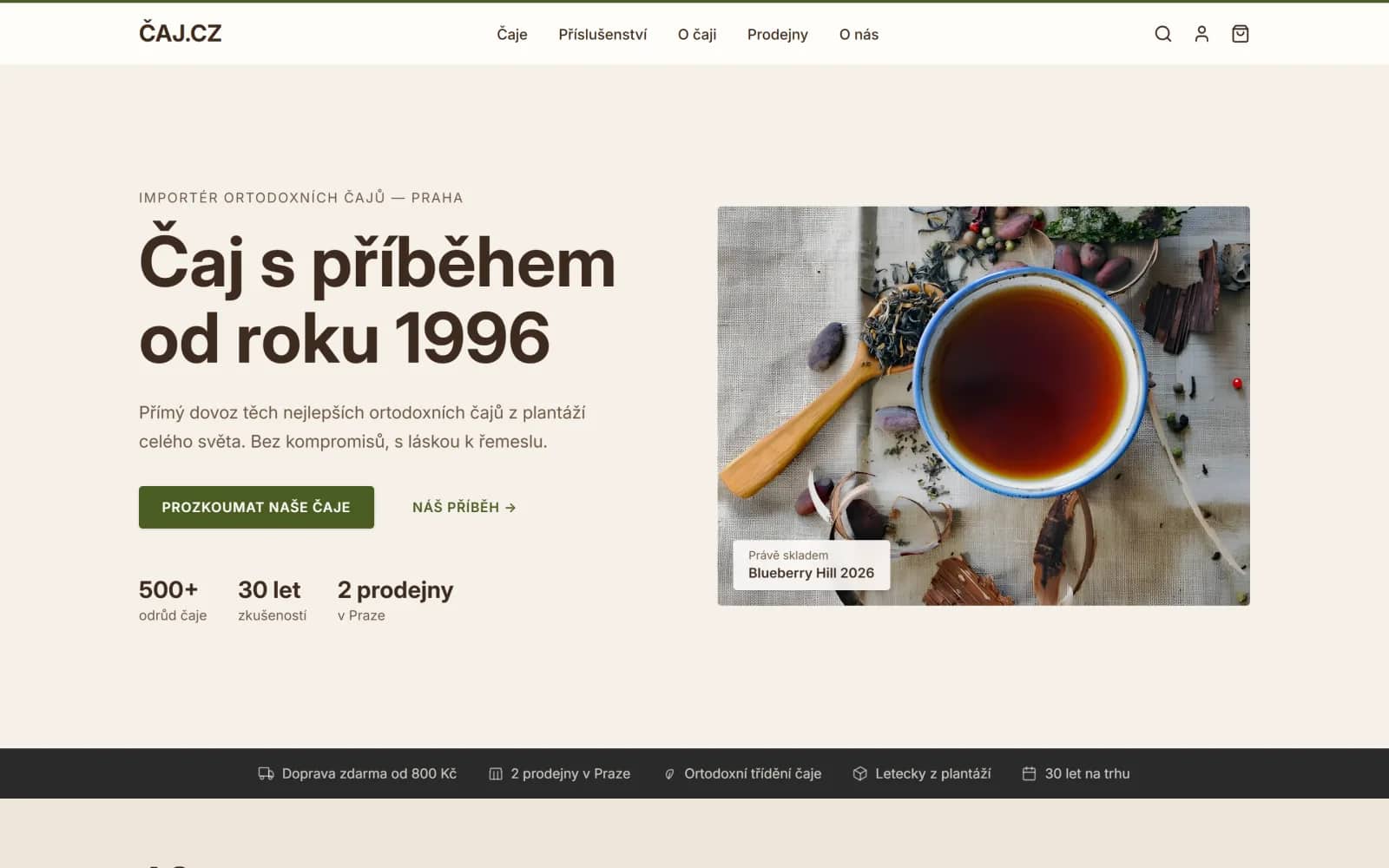 ČAJ.cz — E-shop