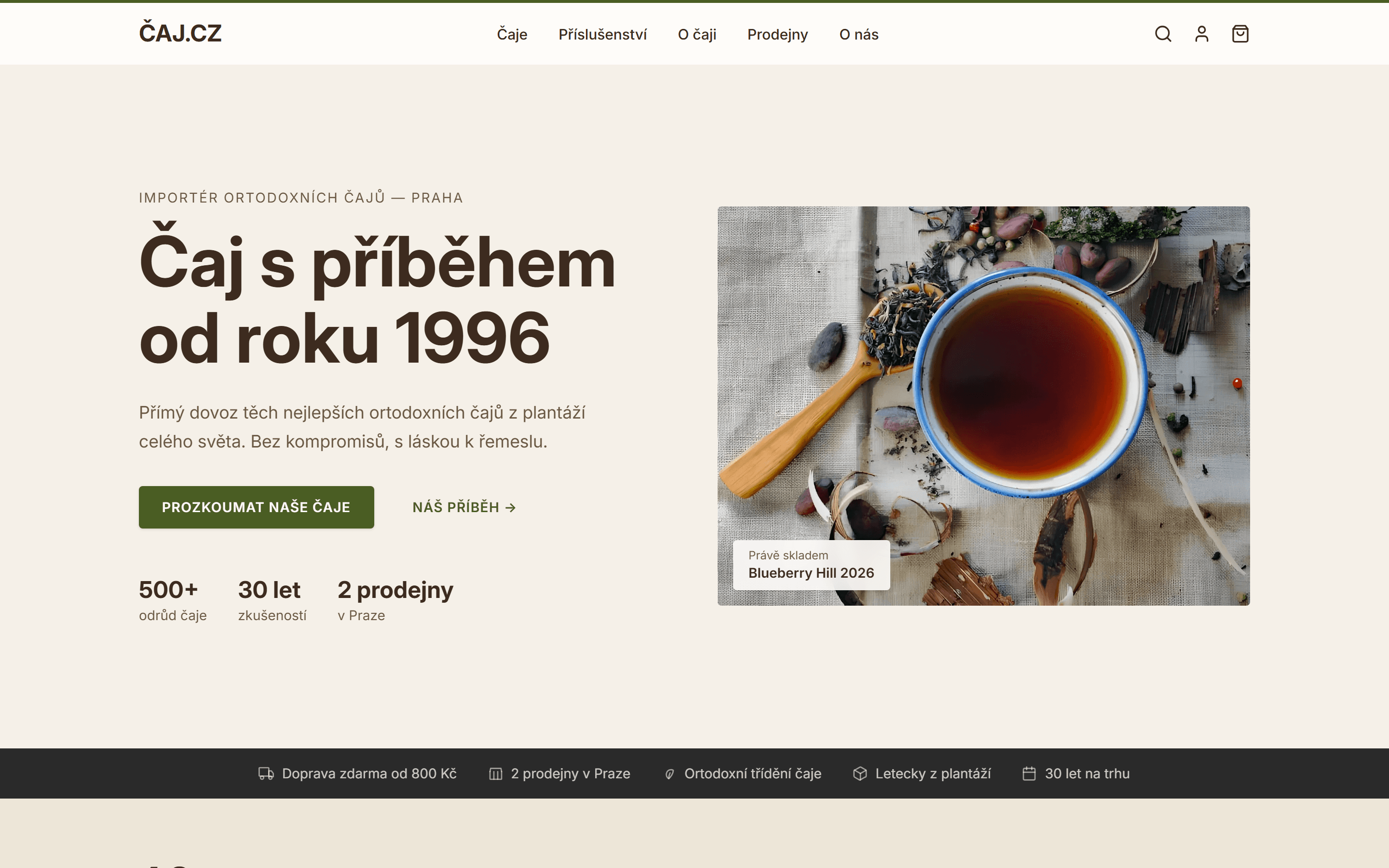 ČAJ.cz screenshot